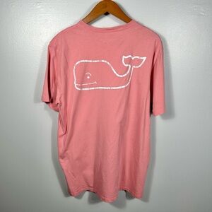 Vineyard Vines Vintage Whale Graphic Cotton Pocket T-Shirt Size Medium Pink